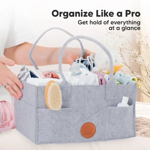 Miniatura 8 de KeaBabies Cambiador de pañales portátil y organizador de pañales para bebé, tapete cambiador plegable impermeable para bebés, organizador grande