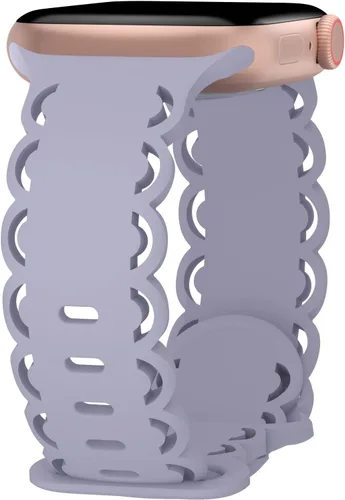 Miniatura 8 de Correas de silicona de encaje compatibles con Apple Watch Band 1.496 in 1.575 in 1.614 in 1.654 in 1.732 in 1.772 in 1.929 in, correa deportiva