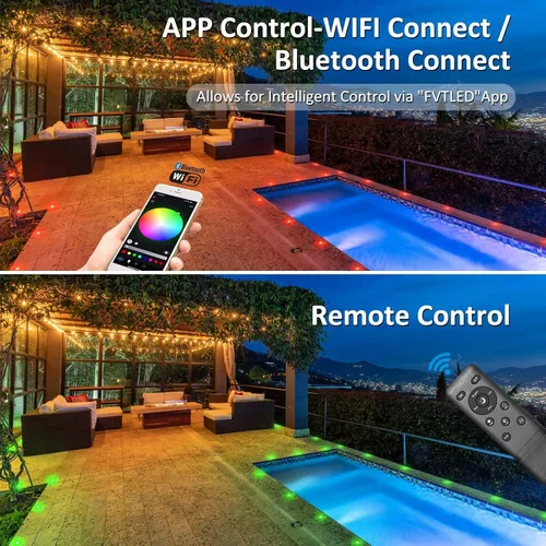 Miniatura 3 de Iluminación RGB para cubierta φ1.22, luces de cubierta impermeables para exteriores, luces de bajo voltaje de 12 V con control remoto, luz