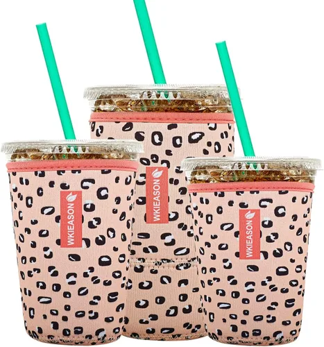 Miniatura 18 de Funda aislante de café helado reutilizable para bebidas frías y fundas de neopreno para tazas de café frío, funda más fría de 16 a 32 onzas