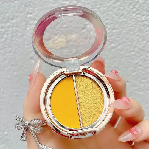 Miniatura 3 de Sombra de ojos de doble color, paleta de maquillaje de ojos de alto pigmento, polvo de sombra de ojos mate con brillo metálico, maquillaje de ojos