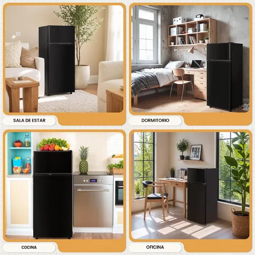 Miniatura 7 de Manastin - Mini refrigerador de 4.5 pies cúbicos con congelador, refrigerador pequeño con 2 puertas para cocina, dormitorio, oficina y habitación