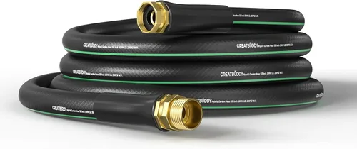 Miniatura 10 de GreatBuddy Manguera de jardín de 3 pies, 5/8 pulgadas, manguera híbrida resistente, flexible y ligera, explosión de 600 PSI con accesorios de latón