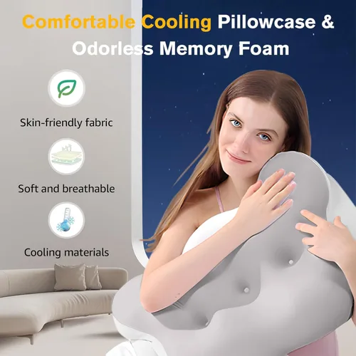 Miniatura 6 de Almohada cervical para el cuello, almohadas para el dolor de cuello y hombros, almohada de contorno, almohadas de cuello, almohada para aliviar