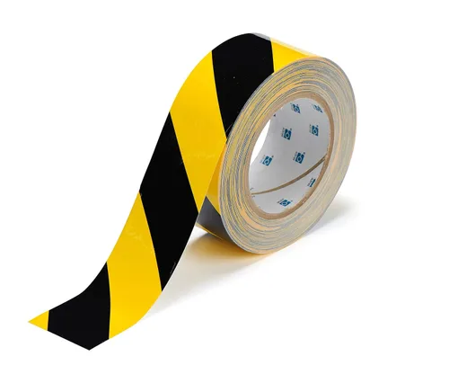 Miniatura 7 de Brady - 104318 ToughStripe Cinta de marcado de suelo con rayas diagonales no abrasivas, 100 pies de largo, 2 pulgadas de ancho, rojo sobre blanco