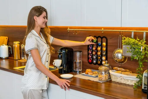 Miniatura 5 de Demi's Home Soporte adhesivo para cápsulas de café Nespresso Vertuo (medición antes de comprar), apto para ser montado en el interior/debajo