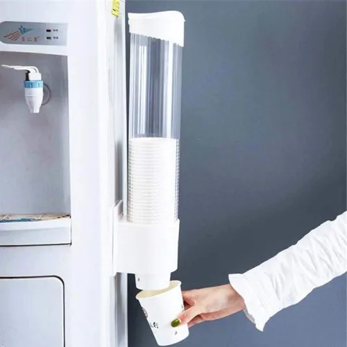 Miniatura 3 de Portavasos desechable grande montado en la pared, dispensador de tazas, organizador de vasos de papel o plástico, incluye imán para fijar