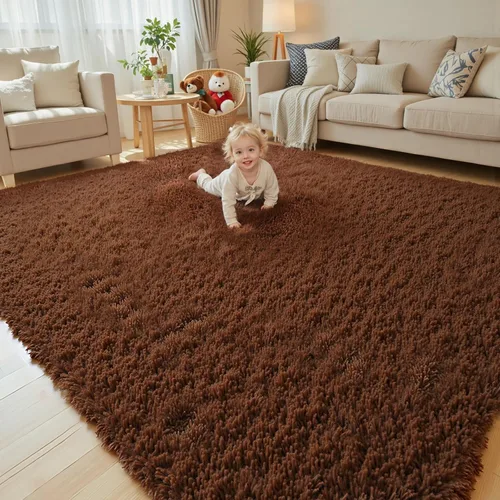 Miniatura 12 de Alfombras circulares súper suaves para niñas, castillo de princesa, tienda de campaña de 5 diámetros, alfombras circulares de área para dormitorio