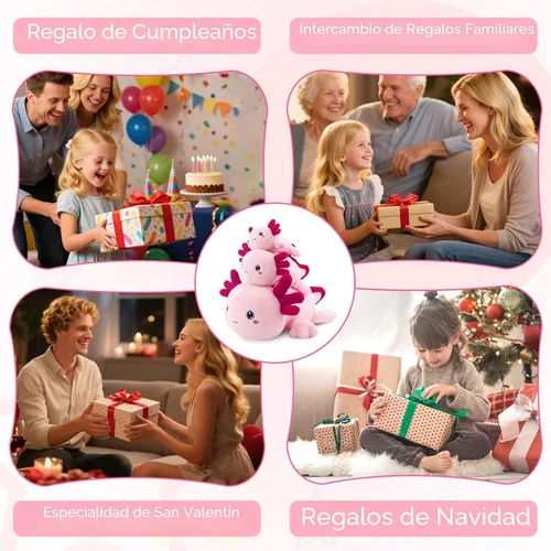 Miniatura 6 de SQEQE Ajolote de peluche con peso, juguete de peluche de ajolote con peso suave, bonita almohada para abrazar, regalo para niños y adultos