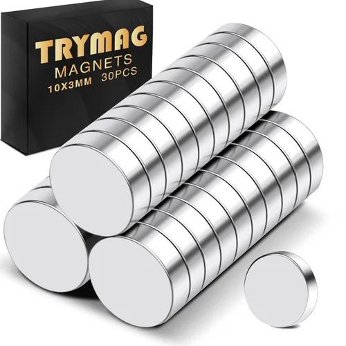 Miniatura 13 de TRYMAG Imanes, 20 imanes de neodimio fuertes para manualidades, imán de alta resistencia, pequeño imán redondo para refrigerador para oficina