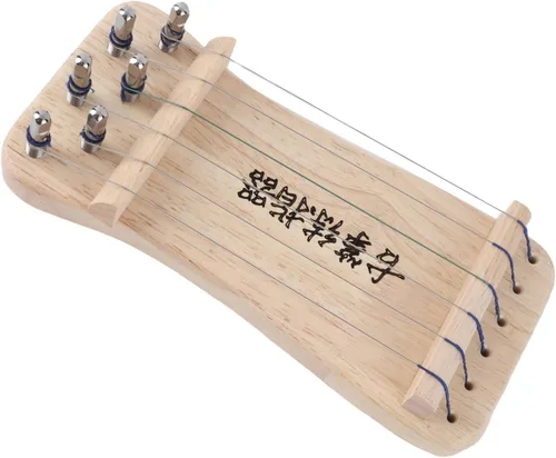 Miniatura 2 de Guzheng Entrenador de dedos Guzheng Código Fortalecedor Ejercicio de Madera Protable 6 Cuerdas Mini Guzheng Herramienta de práctica de dedos