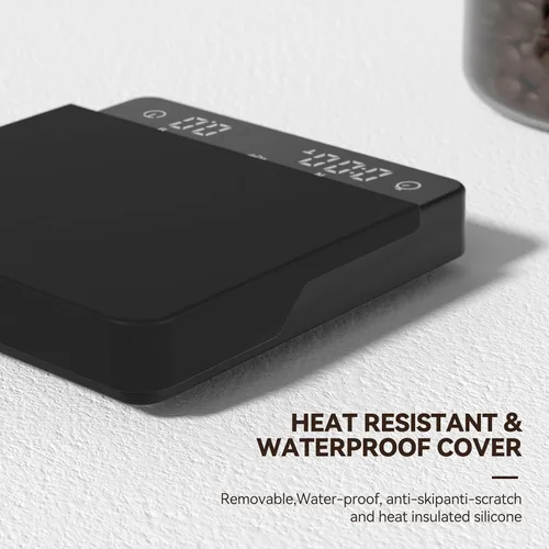 Miniatura 8 de Báscula de café recargable con sincronización automática, mini balanza de espresso con temporizador, escala de alta precisión de 4.4 lbs/0.00 oz