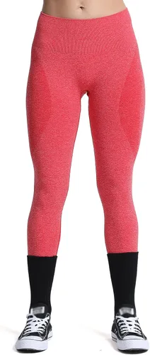 Miniatura 3 de Aoxjox Leggings de entrenamiento sin costuras para mujer, con contorno de sonrisa, cintura alta, pantalones de yoga para gimnasio