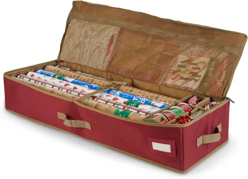 Organizador de lujo para envoltorios de regalo Covermates Keepsakes, puede almacenar hasta 15 rollos de papel largos, hecho de material resistente,