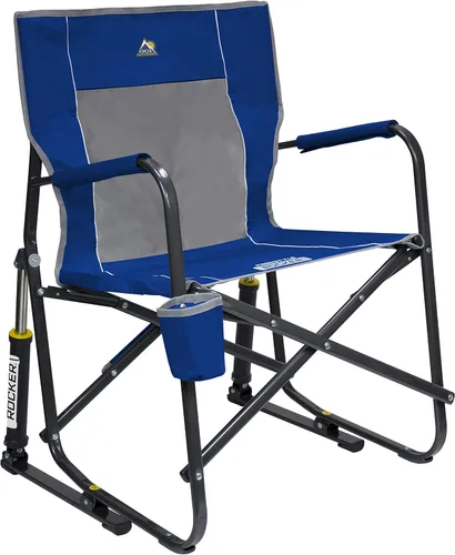 GCI OUTDOOR Freestyle Rocker Silla de Camping | Silla Mecedora Plegable Portátil con Reposabrazos Sólidos y Duraderos, Portavasos y Respaldo Cómodo