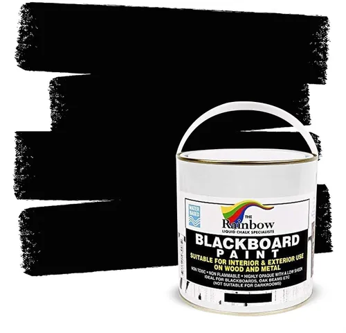 Miniatura 9 de Pintura para pizarra de tiza - Aplica con brocha en madera, metal, vidrio, pared, paneles de yeso, marcos o cualquier superficie. Usar con bolígrafo