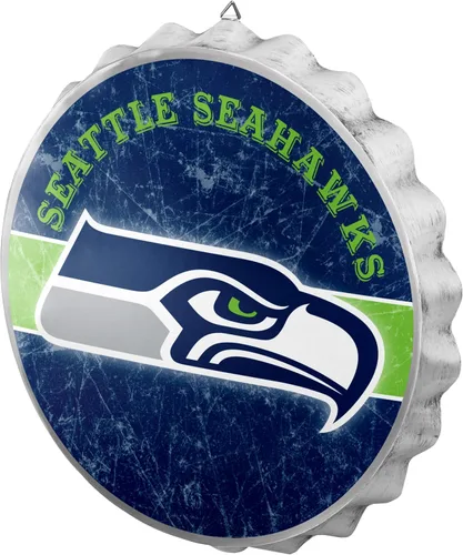 Miniatura 18 de NFL Team Logo Distressed Metal Hanging Wall Bottle Cap Sign