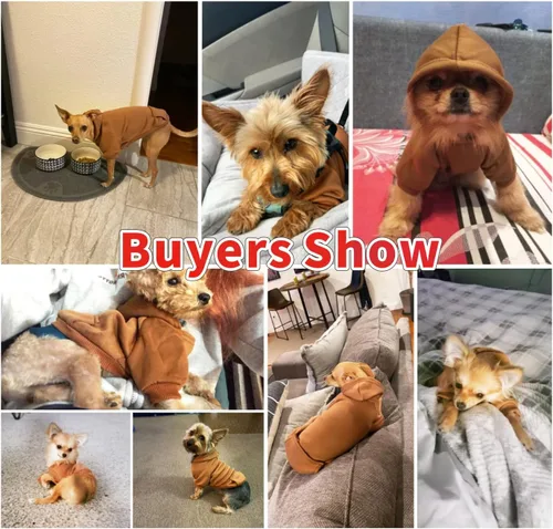 Miniatura 2 de Idepet Sudaderas con capucha para mascotas perros, ropa para perros pequeños, chaleco para chihuahua, abrigo cálido, chaqueta de otoño, conjuntos