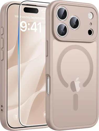 Miniatura 64 de FNTCASE Funda para iPhone 13 Pro: Fundas magnéticas translúcidas mate delgadas con protector de pantalla de vidrio templado
