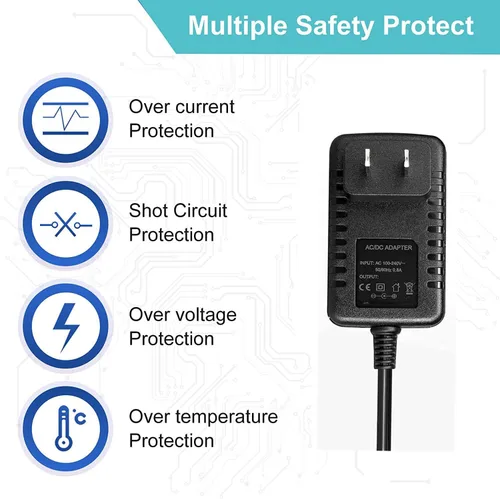 Miniatura 4 de Adaptador de corriente alterna de pared compatible con RESTECK, Vellax, Medcursor, Mirakel, InvoSpa Shiatsu Back Shoulder and Neck Massager Charger