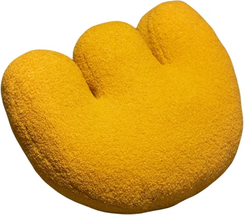 Miniatura 10 de Almohada de suelo irregular con diseño de flores, cojín decorativo para sofá, almohada de lectura para automóvil (café con leche, 19.6 pulgadas)