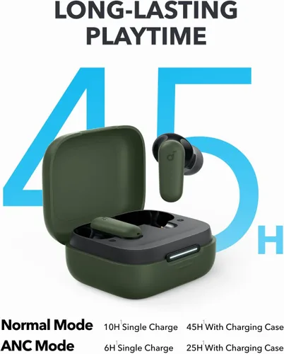 Miniatura 4 de Auriculares inalámbricos Soundcore P30i de Anker con cancelación de ruido, cancelación de ruido fuerte e inteligente, graves potentes, 45H de Verde