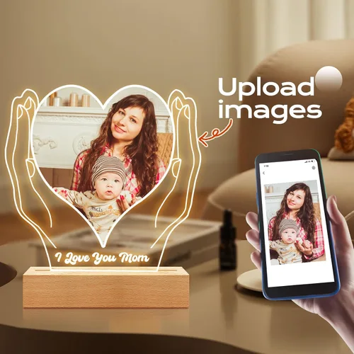 Miniatura 2 de KoxSmar Marcos de Fotos Personalizados con Foto, Marco de Fotos Personalizado con Luz Nocturna, Marco de Fotos Personalizado, Regalos Personalizados