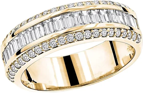 Anillo de boda nupcial con diamantes de imitación CZ para mujer, anillos de compromiso con diamantes de imitación, joyería, Plata de ley Acero Oro