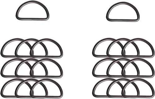 Miniatura 15 de 20 piezas de anillos en D de 1" (25mm) soldados de metal fuerte bronce semi-circular para collares de mascotas, hardware, bolsas, anillo de hebilla