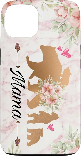 Miniatura 7 de iPhone 15 Plus Mama Bear & Cubs Design Phone Grip para mamá - Funda para 3 niños