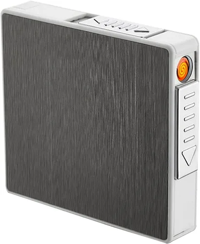 COZYLIFE Estuche para cigarrillos con encendedor eléctrico, caja de cigarrillos con USB recargable, soporte para cigarrillos, regalo ideal para tus