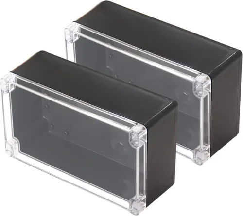 Miniatura 32 de Caja de proyecto IP65 Caja de conexiones impermeable ABS cajas eléctricas negras para bricolaje, Estuche electrónico para proyectos de energía, Caja