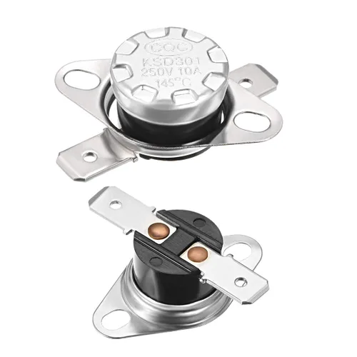 Miniatura 42 de uxcell KSD301 Termostato 32.0 °F/32 ° F 10 A Normalmente Cerrado N.C Ajuste Snap Disc Interruptor de temperatura para microondas, horno, cafeteras 2