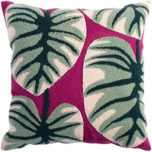 Miniatura 5 de MOCOFO Funda de almohada de lona bordada con flores, bordado de primavera, artesanía, moderna, simple, funda de almohada para sofá, dormitorio
