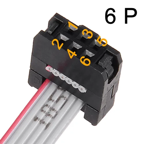 Miniatura 3 de uxcell IDC 6 pines conector plano cinta cable hembra longitud 11.8 in 0.079 in paso, 5pcs