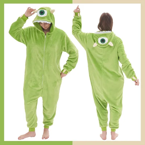 Miniatura 6 de GONAAP Pijama unisex para adultos, disfraz de animal de una pieza, ropa de dormir para cosplay