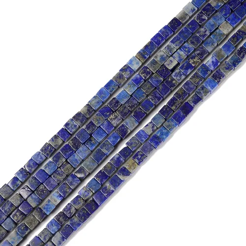 Miniatura 29 de JM Design Cuentas de cubo turquesa azul tamaño 0.157-0.197 in 15.5 '' hebra para la fabricación de joyas
