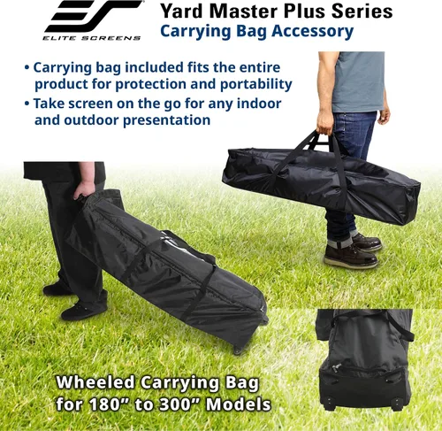 Miniatura 4 de Elite Screens Yard Master Plus, pantalla de proyector portátil ajustable con ajuste de altura 16:9 de 250 pulgadas, proyección frontal de cine 4K HD