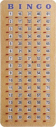 Miniatura 8 de GSE Games & Sports Expert Tarjetas de bingo con obturador cosido de 5 capas, tarjetas de bingo deslizantes con punta de dedo, cartón de bingo