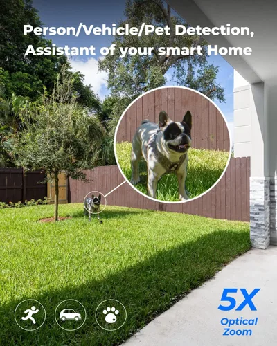 Miniatura 3 de REOLINK RLC-811A - Cámara de seguridad con cable IP PoE 4K - FoV de 123°, zoom óptico 5X para uso en exteriores, visión nocturna a color, detección