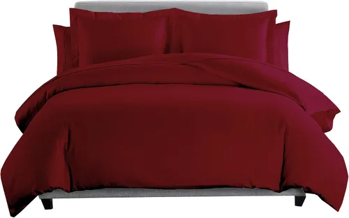 Miniatura 6 de Juego de cama de plumón de ganso de 8 piezas, 100% algodón, color gris pardo, tamaño matrimonial, incluye juego de sábanas de 600 hilos + juego