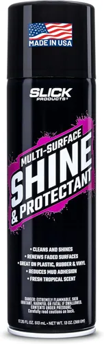 Slick Products - Capa protectora Shine & Protectant para plásticos, vinilo, goma, fibra de vidrio y más