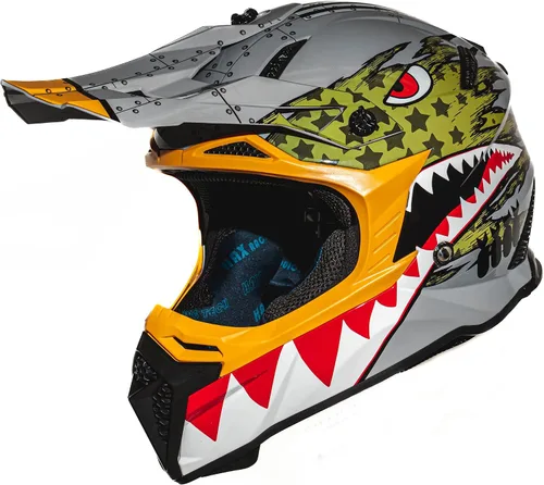 Miniatura 8 de HAX Havoc Fullface - Casco todoterreno para adultos, ATV Motorcross, moto de nieve, ligero, duradero y certificado por DOT para seguridad