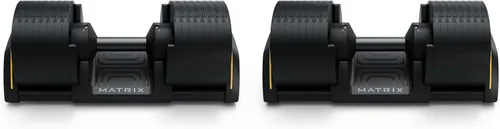 Miniatura 2 de Matrix Fitness DB80 - Mancuernas ajustables de 80 libras Ajustes rápidos para entrenamiento de fuerza y HIIT Reemplaza 16 pares de mancuernas