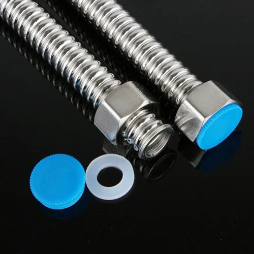 Miniatura 5 de DOITOOL Manguera de calentador de agua corrugado de acero inoxidable de 1/2 pulgada, línea de suministro de agua flexible, resistente a la corrosión