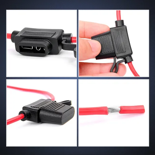 Miniatura 6 de Nilight 10 Pack NI-FH01 Portafusibles en línea 14AWG Arnés de cableado ATC/ATO Fusible automotriz de 30AMP de cuchilla -10, 2 años de garantía