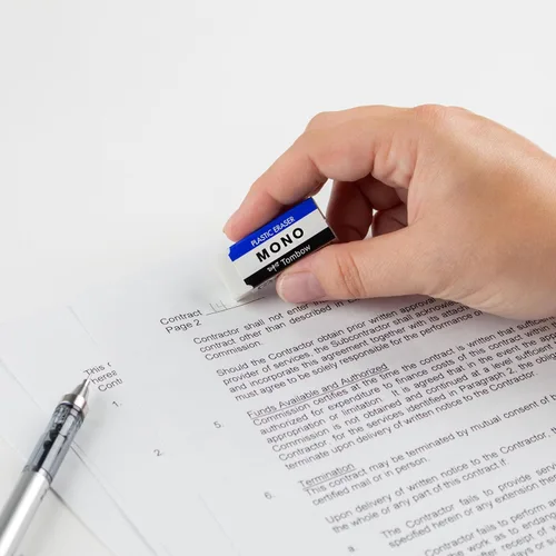 Miniatura 9 de Tombow 57321 Borrador MONO, blanco, pequeño, paquete de 5. Elimina limpiamente las marcas sin dañar el papel