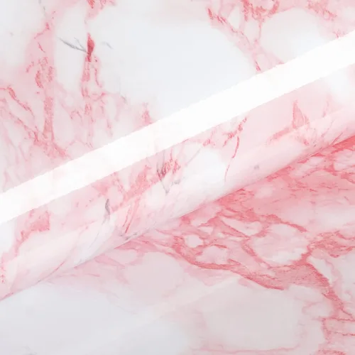 Miniatura 9 de Livelynine - Papel adhesivo impermeable de mármol rosa para encimeras, papel de contacto de mármol para pegar y quitar, papel pintado adhesivo