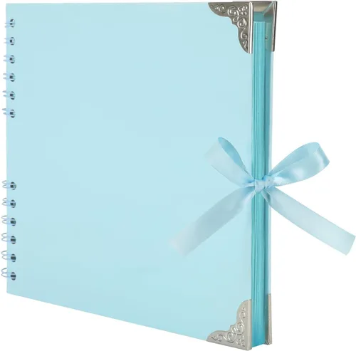 Miniatura 12 de LOYAL BOOK Álbum de recortes (8 x 8 pulgadas) Álbum de recortes 60 páginas, ideal para tus álbumes de recortes, álbumes de fotos familiares de boda