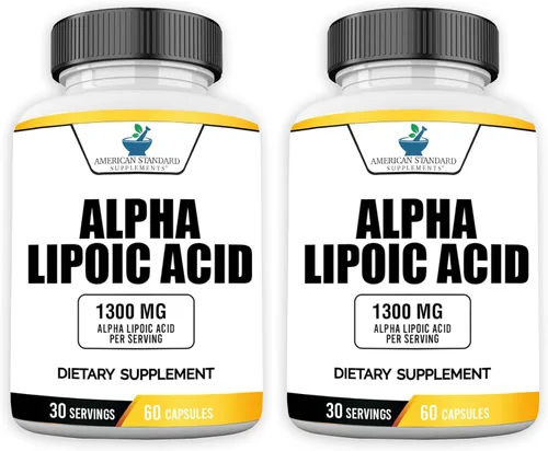 Miniatura 8 de American Standard Supplements Ácido alfa lipoico 1300 mg por porción, vegano, sin gluten, sin OMG, 60 cápsulas, 30 porciones